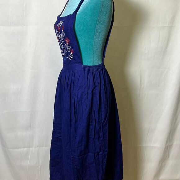 Vintage 70's Artisana Women's Teen's Navy Dress - Picture 2 of 8